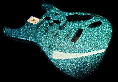 Blue Tang Metal Flake Guitar Paint