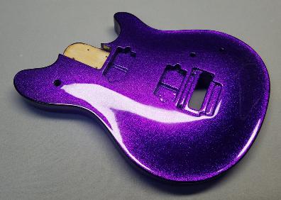 Deep Purple Metal Flake Guitar Finish