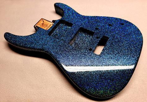 Ice Bath Holoflake Guitar Finish