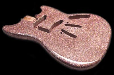 Juicy Pink Metal Flake Guitar Paint
