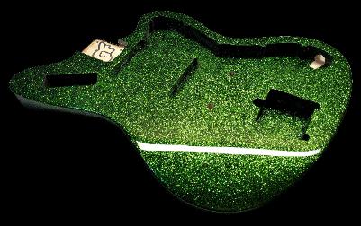 Moss Green Metal Flake Guitar Finish