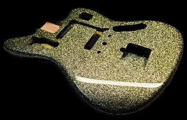 Nicotine Chrome Metal Flake Guitar