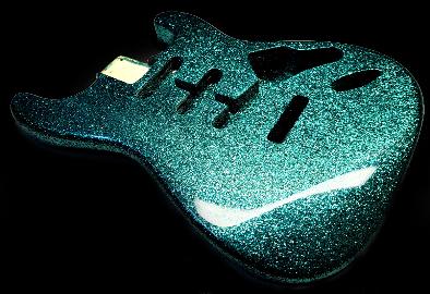 Ocean Aqua Metal Flake Stratocaster Paint