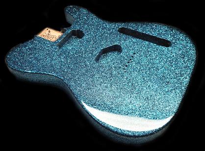 Orbitron Blue Metal Flake Guitar Paint