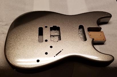 Pewter Metallic Guitar Refinish