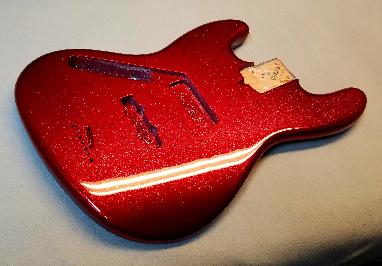Red Metal Flake Bass 