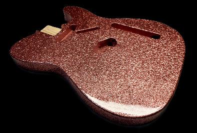 Rose Gold Metal Flake Telecaster Paint