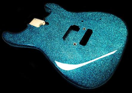 Tropical Crush Metal Flake Guitar Finish
