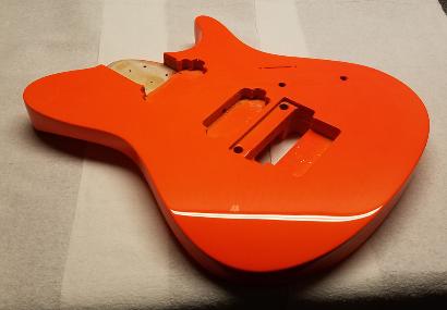 Neon Orange Guitar